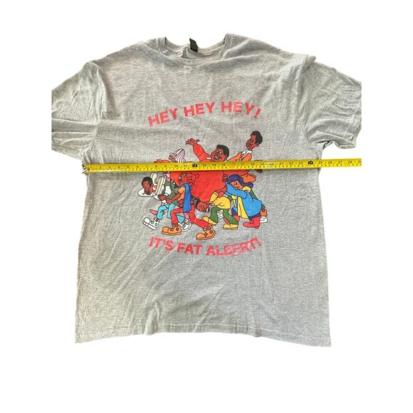 Fat Albert Hey Hey Hey Cartoon Print Men's Size 2XL Vintage Y2K Gray T-Shirt - Picture 7 of 11